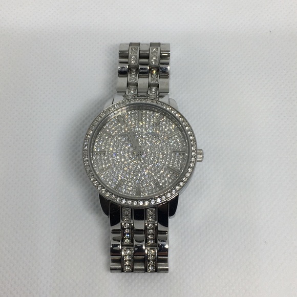 *HP* AUTH Michael Kors Nini Pavé Silver-Tone Watch, 36mm - Picture 3 of 13
